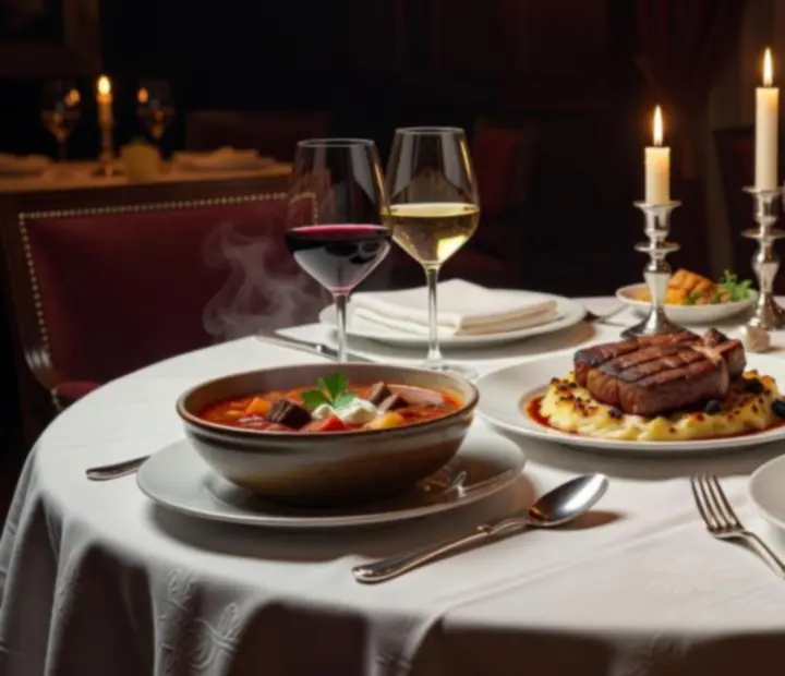 Gourmet ünnepi kóstolómenü elegáns tálalásban