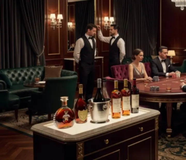 Exkluzív VIP póker lounge privát térrel és luxus enteriőrrel